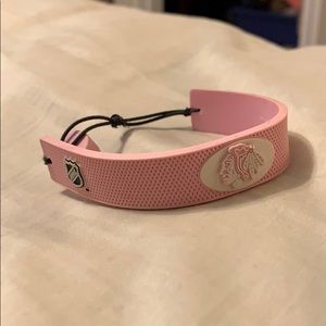 Pink Chicago blackhawks bracelet